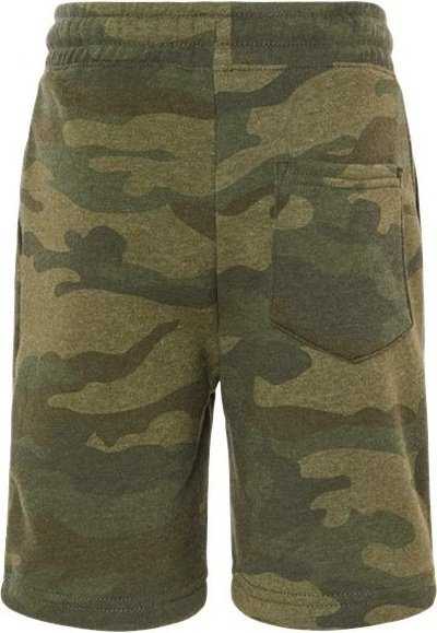 Independent Trading Co PRM16SRT Youth Lightweight Special Blend Sweatshorts - Forest Camo Heather" - "HIT a Double