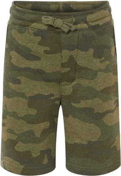 Independent Trading Co PRM16SRT Youth Lightweight Special Blend Sweatshorts - Forest Camo Heather&quot; - &quot;HIT a Double
