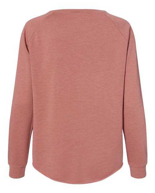 Independent Trading Co PRM2000 Women&#39;s California Wave Wash Crewneck Sweatshirt - Dusty Rose - HIT a Double