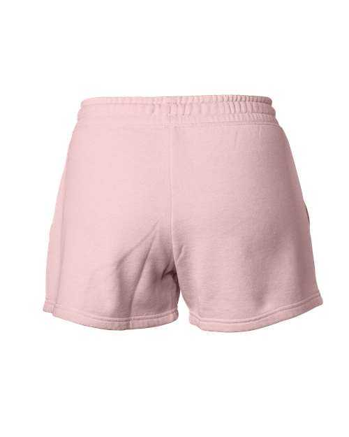Independent Trading Co PRM20SRT Womens Lightweight California Wave Wash Sweatshorts - Blush - HIT a Double - 2