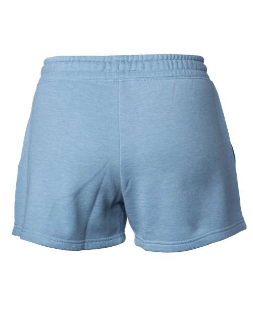 Independent Trading Co PRM20SRT Womens Lightweight California Wave Wash Sweatshorts - Misty Blue - HIT a Double - 2