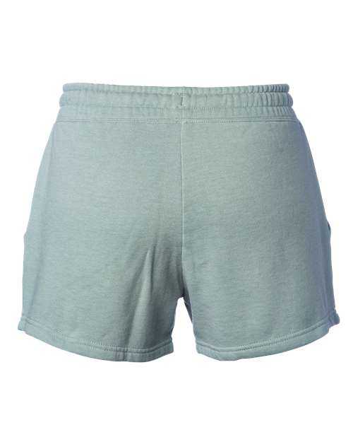 Independent Trading Co PRM20SRT Womens Lightweight California Wave Wash Sweatshorts - Sage - HIT a Double - 2