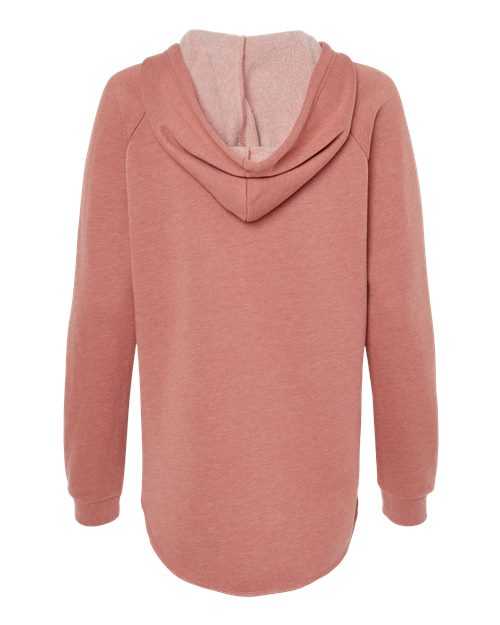 Independent Trading Co PRM2500 Womens Lightweight California Wave Wash Hooded Sweatshirt - Dusty Rose - HIT a Double