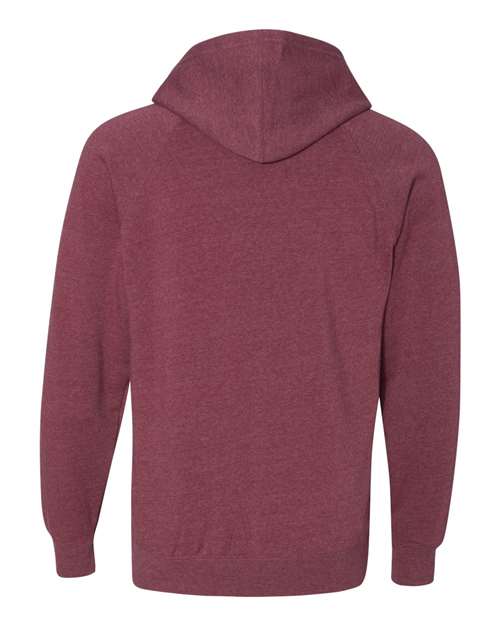 Independent Trading Co PRM33SBP Unisex Special Blend Raglan Hooded Sweatshirt - Crimson - HIT a Double