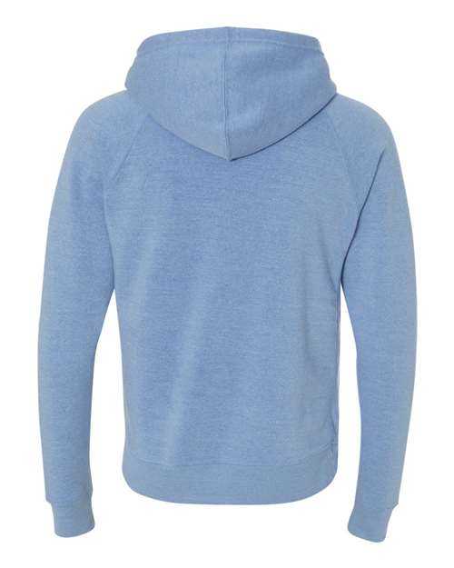 Independent Trading Co PRM33SBZ Unisex Special Blend Raglan Full-Zip Hooded Sweatshirt - Pacific - HIT a Double