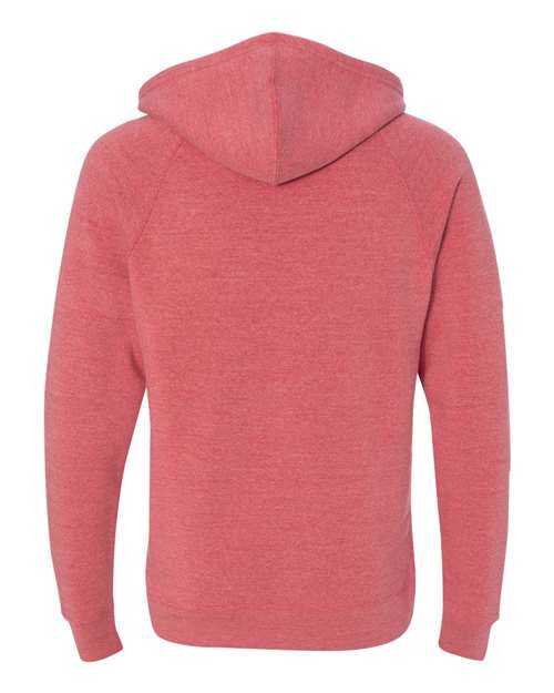 Independent Trading Co PRM33SBZ Unisex Special Blend Raglan Full-Zip Hooded Sweatshirt - Pomegranate - HIT a Double