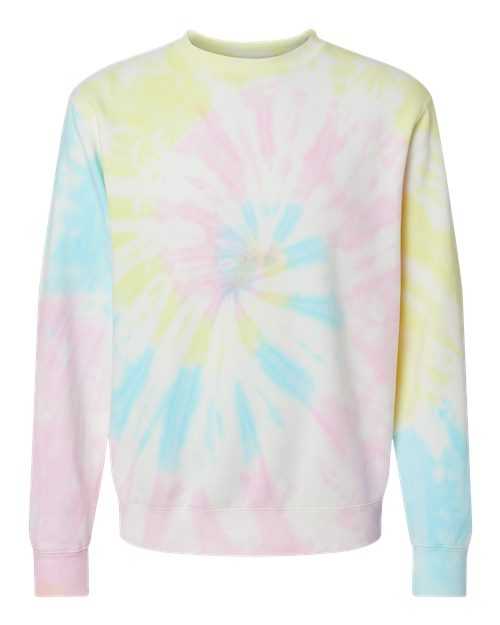Independent Trading Co PRM3500TD Unisex Midweight Tie-Dyed Sweatshirt - Tie Dye Sunset Swirl - HIT a Double