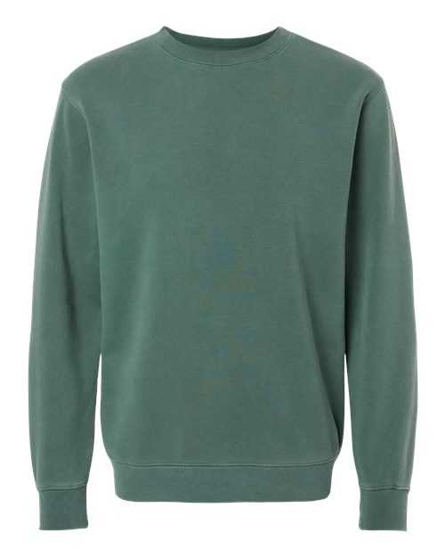 Independent Trading Co PRM3500 Unisex Midweight Pigment-Dyed Crewneck Sweatshirt - Pigment Alpine Green - HIT a Double