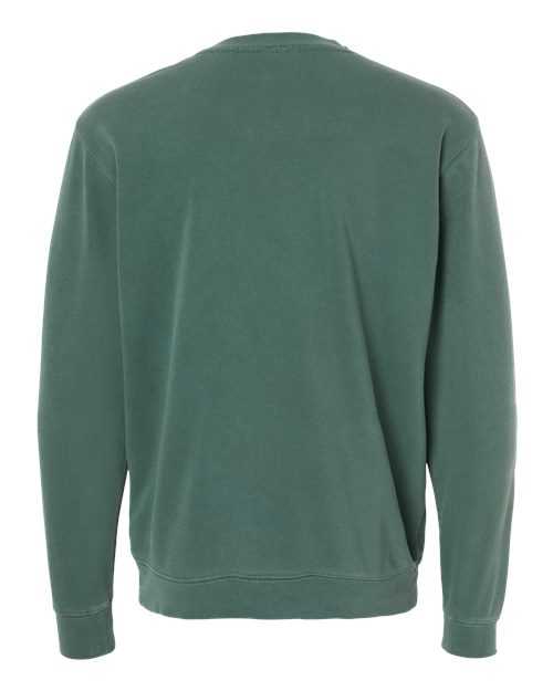 Independent Trading Co PRM3500 Unisex Midweight Pigment-Dyed Crewneck Sweatshirt - Pigment Alpine Green - HIT a Double
