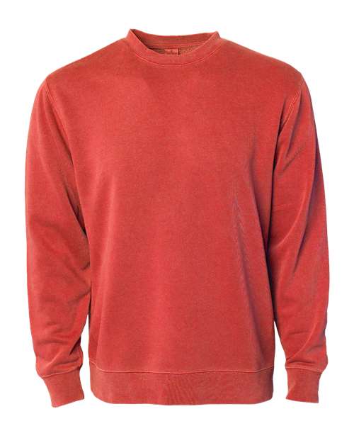 Independent Trading Co PRM3500 Unisex Midweight Pigment-Dyed Crewneck Sweatshirt - Pigment Amber - HIT a Double
