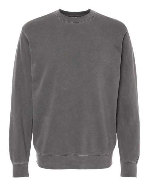 Independent Trading Co PRM3500 Unisex Midweight Pigment-Dyed Crewneck Sweatshirt - Pigment Black - HIT a Double