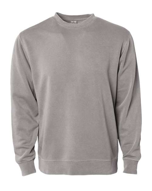 Independent Trading Co PRM3500 Unisex Midweight Pigment-Dyed Crewneck Sweatshirt - Pigment Cement - HIT a Double