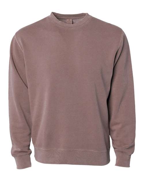 Independent Trading Co PRM3500 Unisex Midweight Pigment-Dyed Crewneck Sweatshirt - Pigment Clay - HIT a Double