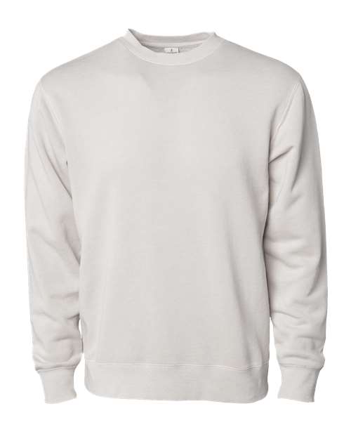 Independent Trading Co PRM3500 Unisex Midweight Pigment-Dyed Crewneck Sweatshirt - Pigment Ivory - HIT a Double