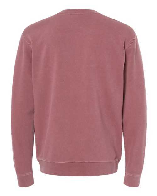 Independent Trading Co PRM3500 Unisex Midweight Pigment-Dyed Crewneck Sweatshirt - Pigment Maroon - HIT a Double