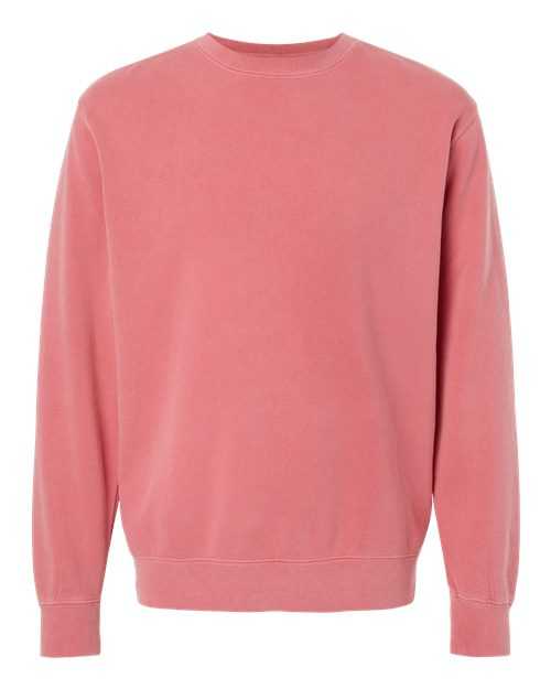 Independent Trading Co PRM3500 Unisex Midweight Pigment-Dyed Crewneck Sweatshirt - Pigment Pink - HIT a Double