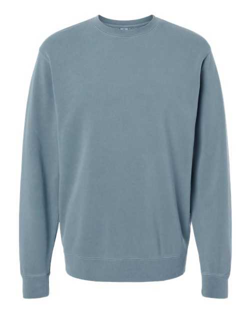Independent Trading Co PRM3500 Unisex Midweight Pigment-Dyed Crewneck Sweatshirt - Pigment Slate Blue - HIT a Double