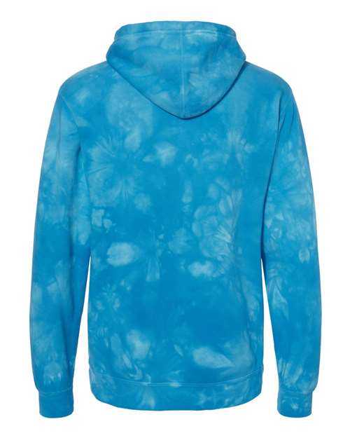 Independent Trading Co PRM4500TD Unisex Midweight Tie-Dyed Hooded Sweatshirt - Tie Dye Aqua Blue - HIT a Double