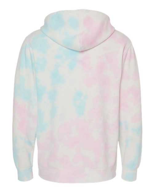 Independent Trading Co PRM4500TD Unisex Midweight Tie-Dyed Hooded Sweatshirt - Tie Dye Cotton Candy - HIT a Double