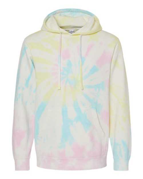Independent Trading Co PRM4500TD Unisex Midweight Tie-Dyed Hooded Sweatshirt - Tie Dye Sunset Swirl - HIT a Double
