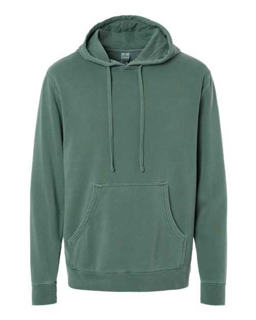 Independent Trading Co PRM4500 Unisex Midweight Pigment-Dyed Hooded Sweatshirt - Pigment Alpine Green - HIT a Double