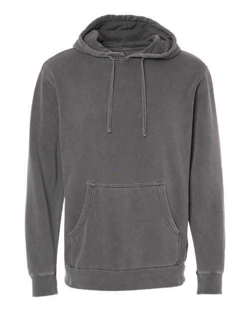 Independent Trading Co PRM4500 Unisex Midweight Pigment-Dyed Hooded Sweatshirt - Pigment Black - HIT a Double