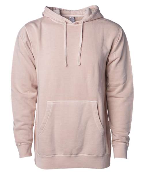 Independent Trading Co PRM4500 Unisex Midweight Pigment-Dyed Hooded Sweatshirt - Pigment Dusty Pink - HIT a Double