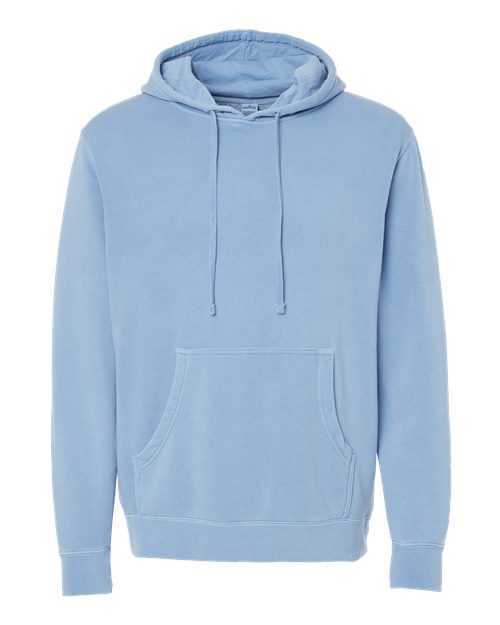 Independent Trading Co PRM4500 Unisex Midweight Pigment-Dyed Hooded Sweatshirt - Pigment Light Blue - HIT a Double