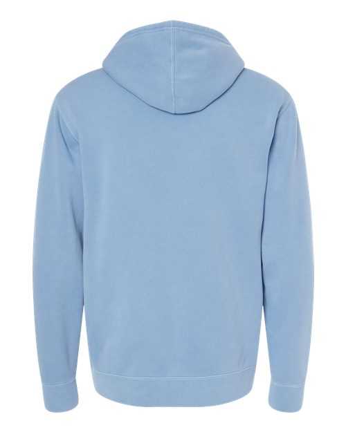 Independent Trading Co PRM4500 Unisex Midweight Pigment-Dyed Hooded Sweatshirt - Pigment Light Blue - HIT a Double