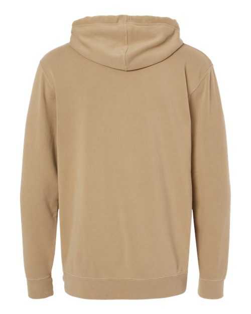 Independent Trading Co PRM4500 Unisex Midweight Pigment-Dyed Hooded Sweatshirt - Pigment Sandstone - HIT a Double