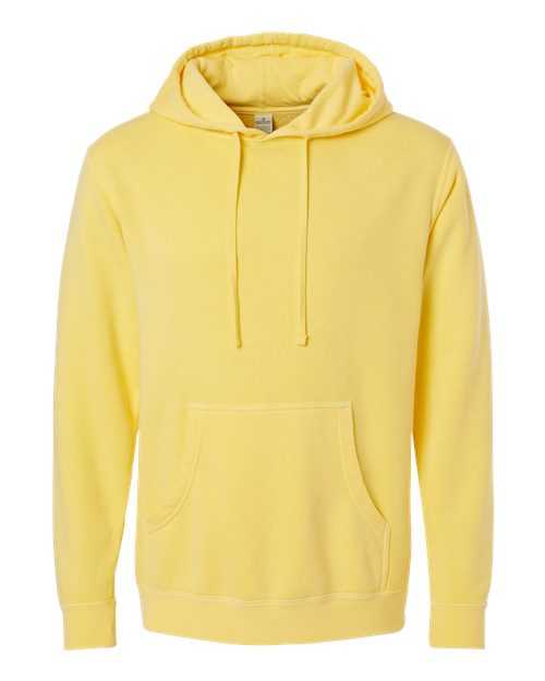 Independent Trading Co PRM4500 Unisex Midweight Pigment-Dyed Hooded Sweatshirt - Pigment Yellow - HIT a Double