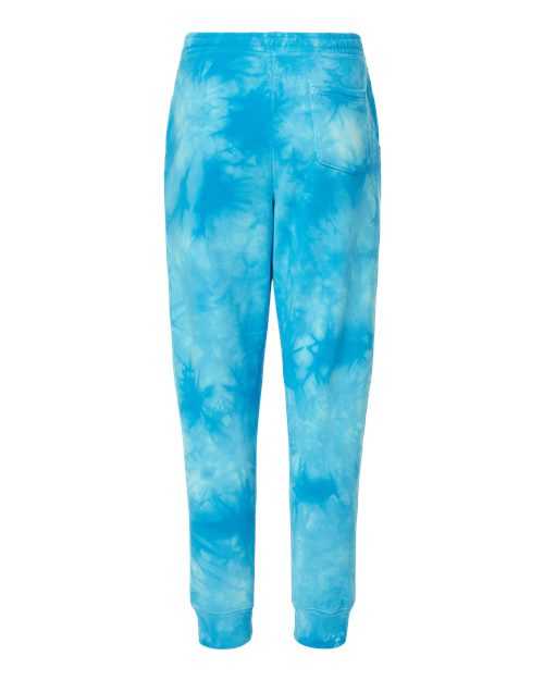 Independent Trading Co PRM50PTTD Tie-Dyed Fleece Pants - Tie Dye Aqua Blue - HIT a Double