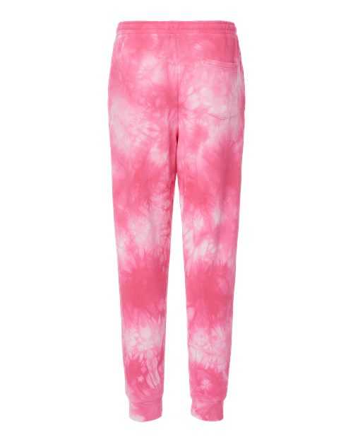 Independent Trading Co PRM50PTTD Tie-Dyed Fleece Pants - Tie Dye Pink - HIT a Double