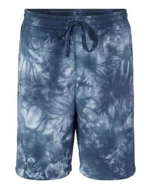 Independent Trading Co PRM50STTD Tie-Dyed Fleece Shorts - Tie Dye Navy - HIT a Double