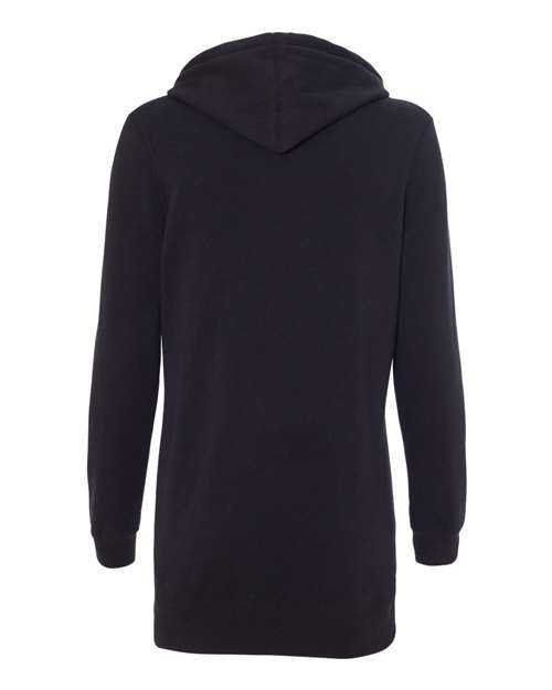Independent Trading Co PRM65DRS Womens Special Blend Hooded Sweatshirt Dress - Black - HIT a Double