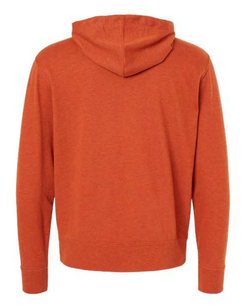 Independent Trading Co PRM90HTZ Unisex Heathered French Terry Full-Zip Hooded Sweatshirt - Burnt Orange Heather - HIT a Double