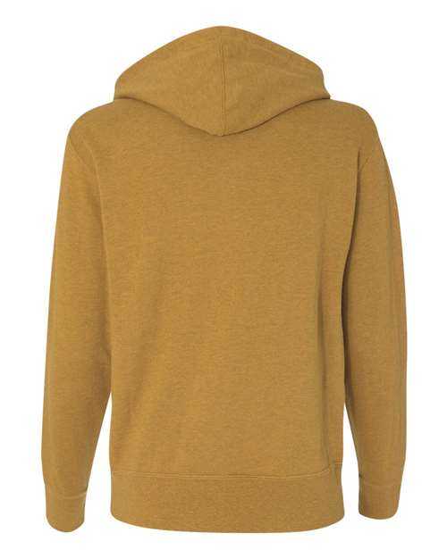 Independent Trading Co PRM90HTZ Unisex Heathered French Terry Full-Zip Hooded Sweatshirt - Golden Wheat Heather - HIT a Double