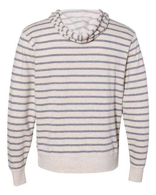 Independent Trading Co PRM90HT Unisex Midweight French Terry Hooded Sweatshirt - Oatmeal Heather Salt &amp; Pepper Stripe - HIT a Double