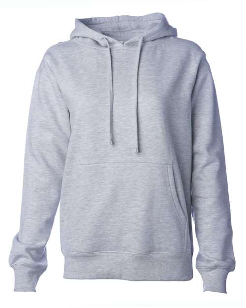 Independent Trading Co SS008 Women&#39;s Midweight Hooded Sweatshirt - Grey Heather - HIT a Double