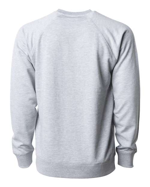 Independent Trading Co SS1000C Icon Unisex Lightweight Loopback Terry Crewneck Sweatshirt - Athletic Heather - HIT a Double