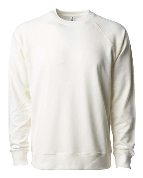 Independent Trading Co SS1000C Icon Unisex Lightweight Loopback Terry Crewneck Sweatshirt - Bone - HIT a Double