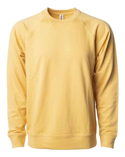 Independent Trading Co SS1000C Icon Unisex Lightweight Loopback Terry Crewneck Sweatshirt - Harvest Gold - HIT a Double