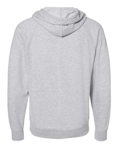 Independent Trading Co SS1000Z Icon Unisex Lightweight Loopback Terry Full-Zip Hooded Sweatshirt - Athletic Heather - HIT a Double