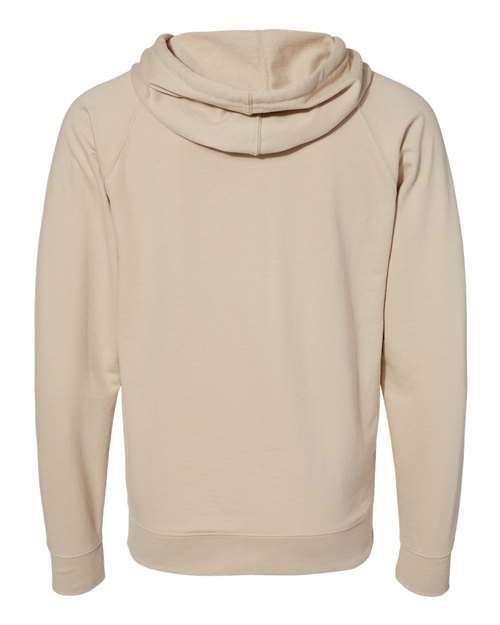 Independent Trading Co SS1000Z Icon Unisex Lightweight Loopback Terry Full-Zip Hooded Sweatshirt - Sand - HIT a Double