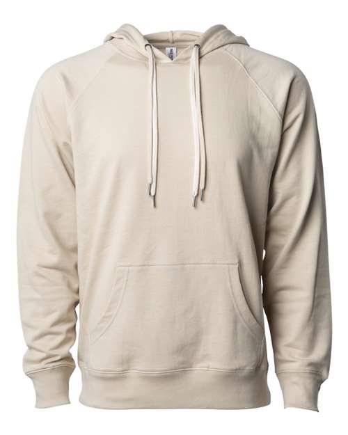 Independent Trading Co SS1000 Icon Unisex Lightweight Loopback Terry Hooded Sweatshirt - Sand - HIT a Double