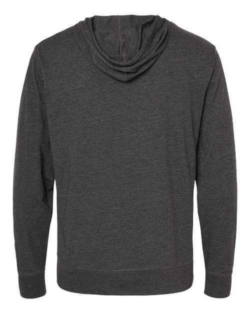 Independent Trading Co SS150JZ Lightweight Jersey Full-Zip Hooded T-Shirt - Charcoal Heather - HIT a Double