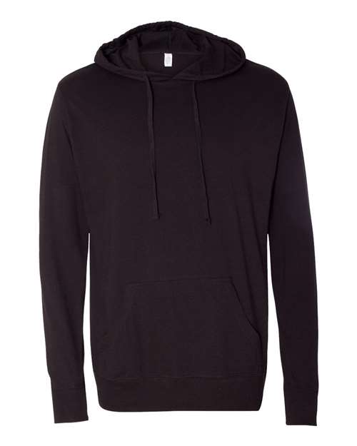 Independent Trading Co SS150J Lightweight Hooded Pullover T-Shirt - Black - HIT a Double