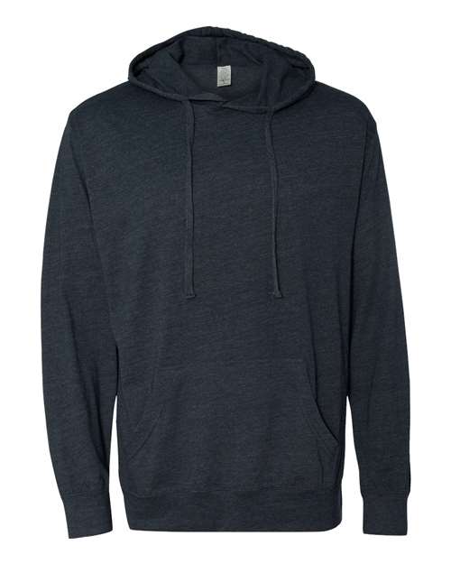 Independent Trading Co SS150J Lightweight Hooded Pullover T-Shirt - Classic Navy Heather - HIT a Double