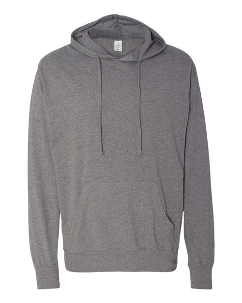 Independent Trading Co SS150J Lightweight Hooded Pullover T-Shirt - Gunmetal Heather - HIT a Double