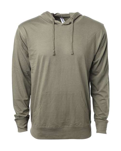 Independent Trading Co SS150J Lightweight Hooded Pullover T-Shirt - Olive - HIT a Double
